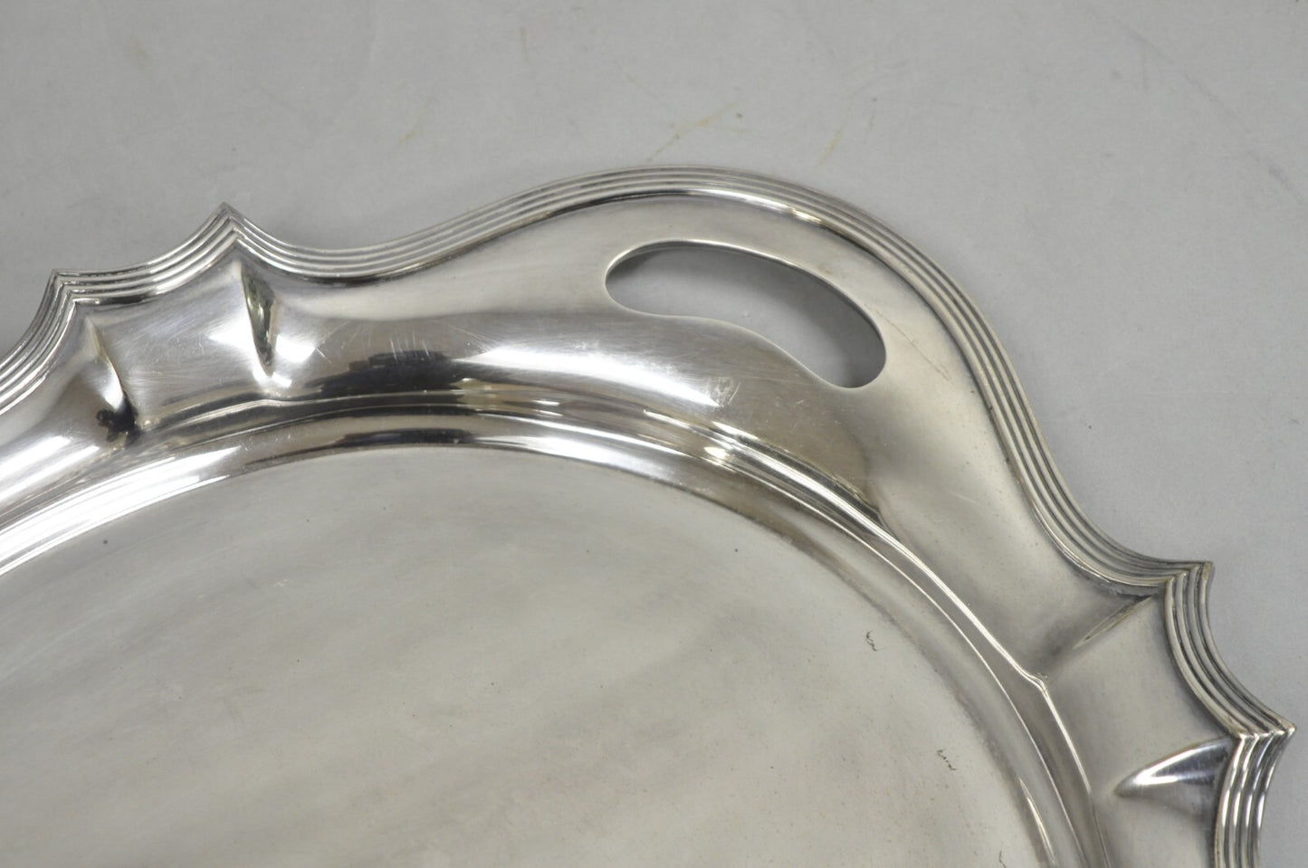 Antique Gorham Edwardian Silver Plate Serving Bar Tray Engraved to Reverend 1945