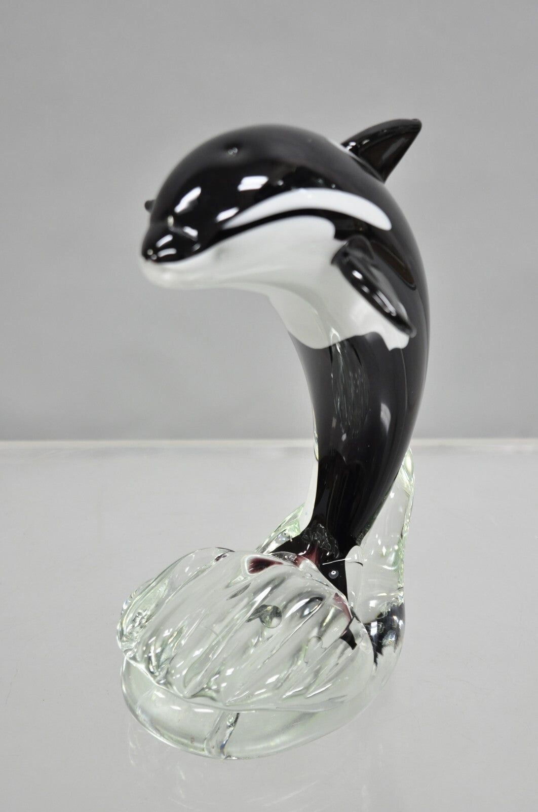 Vinci by Dynasty Glass 9" Modern Orca Killer Whale Sculpture