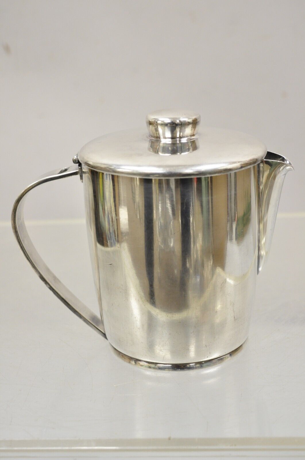 Vintage Oneida Sambonet Italy Silver Plated Modern Coffee Pot Water Pitcher