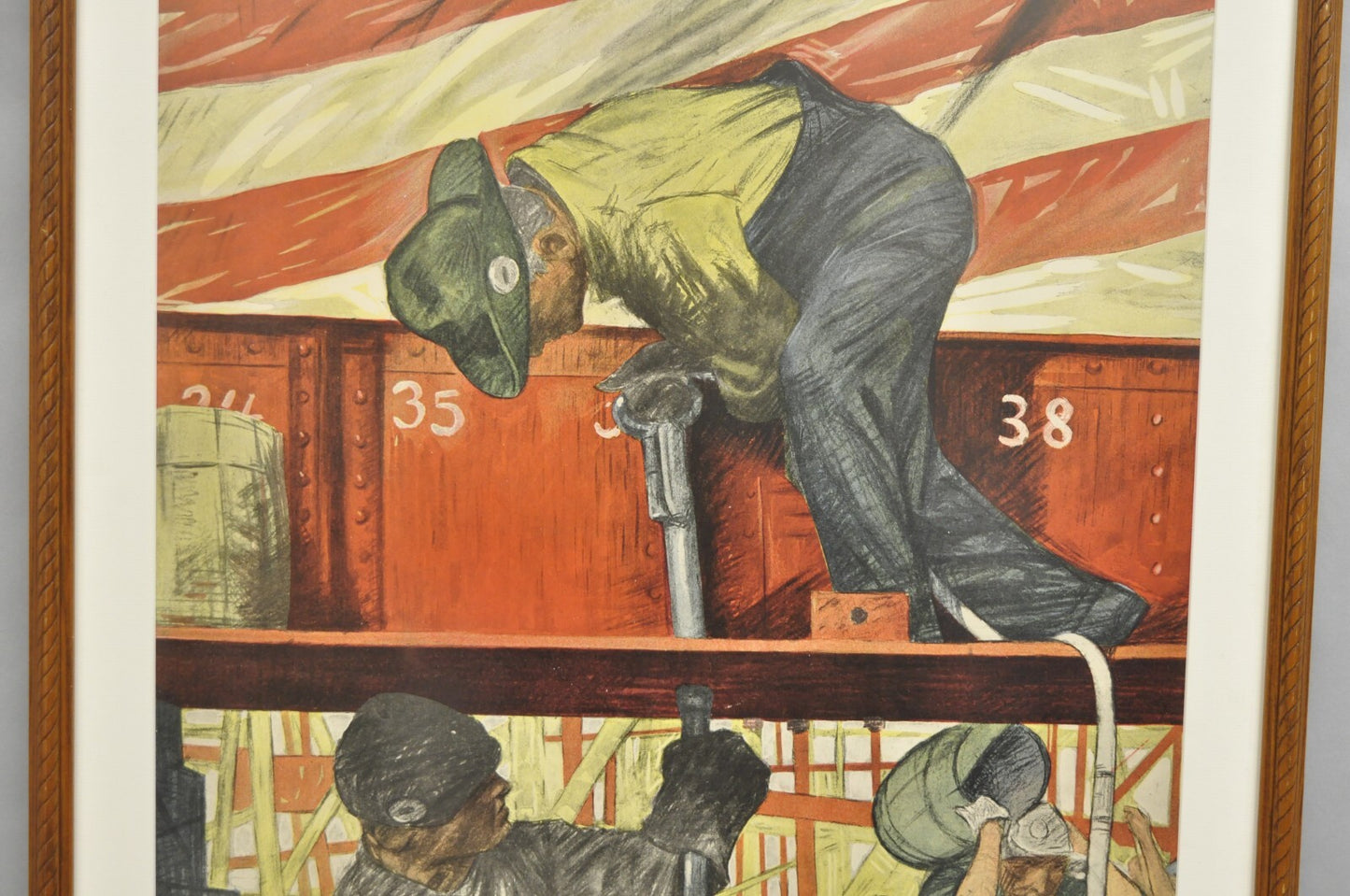 World War 1 "Team Work Wins United States Shipping Board" Original Poster Print
