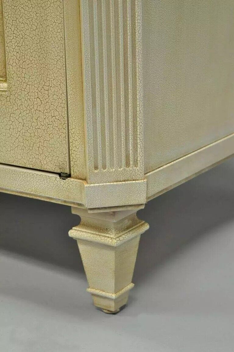 Decca French Neoclassical Louis XVI Style Cream & Gold Bar Cabinet Buffet (B)