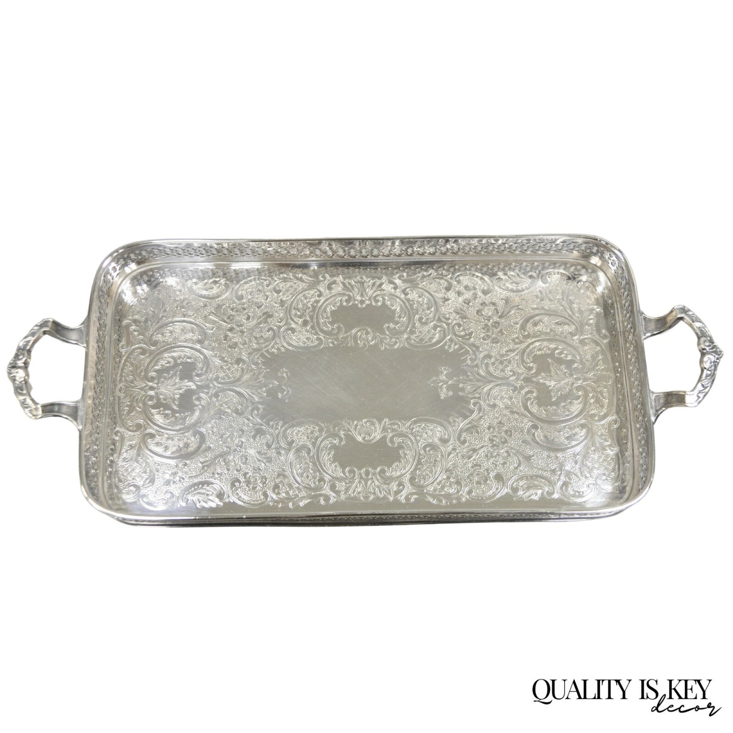 Vintage Wallace 335 Victorian Silver Plated Small Whatnot Trinket Dish Tray