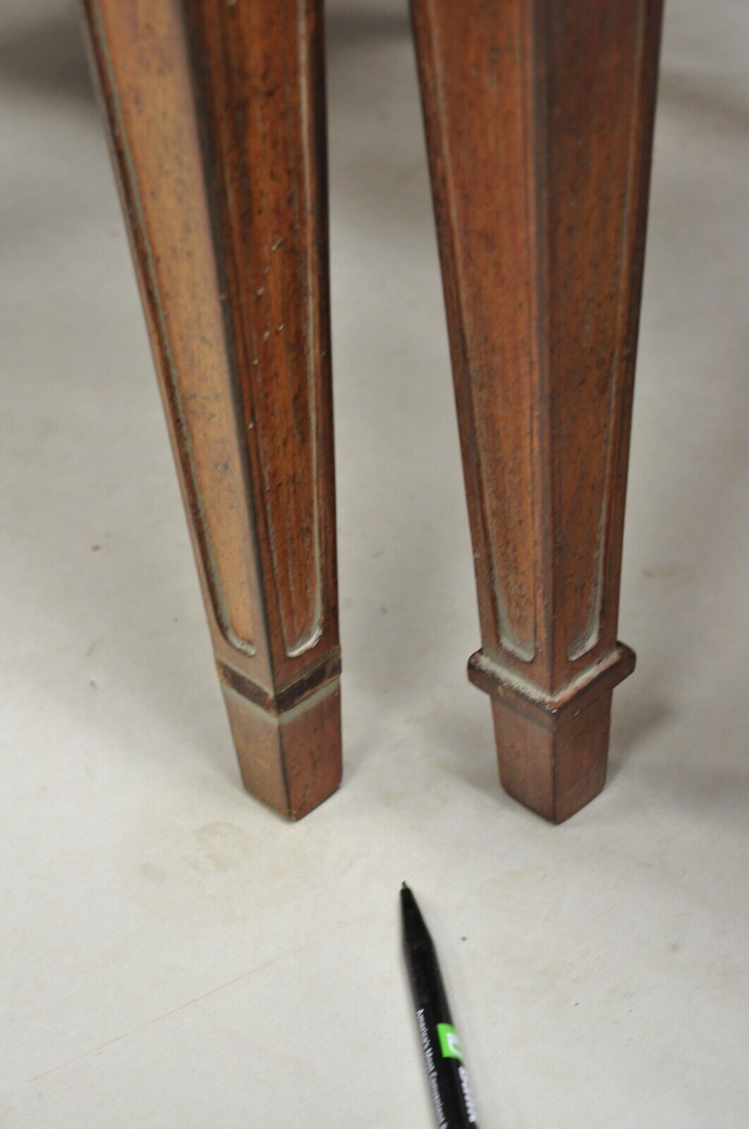 Vintage Italian Hollywood Regency Pretzel Back Walnut Dining Chairs - Set of 6