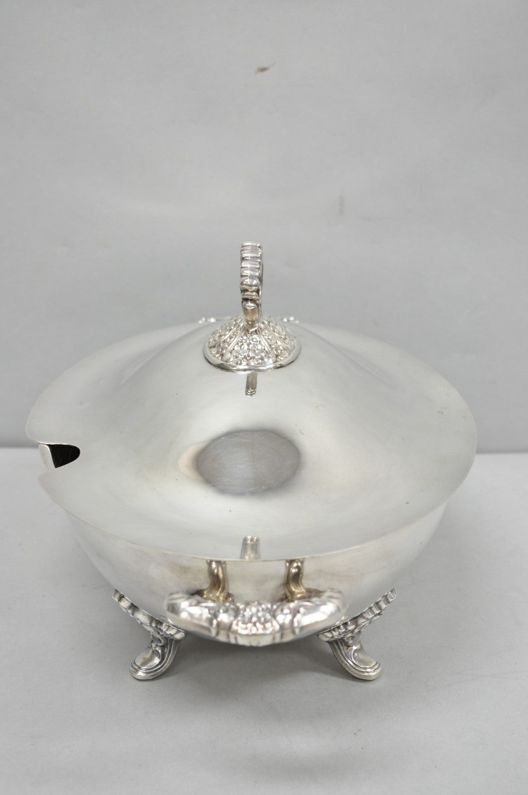 Vintage Lancaster Rose by Poole Large Oval Silver Plated Covered Soup Tureen