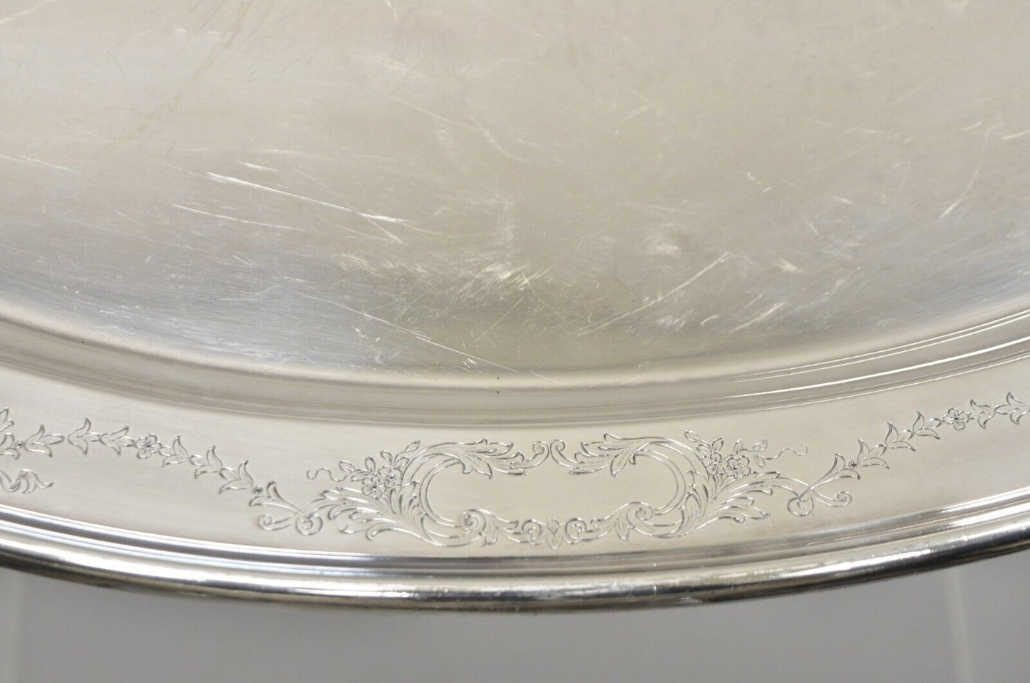 Antique Victorian Reed & Barton Large Oval 31.5” Serving Platter Tray
