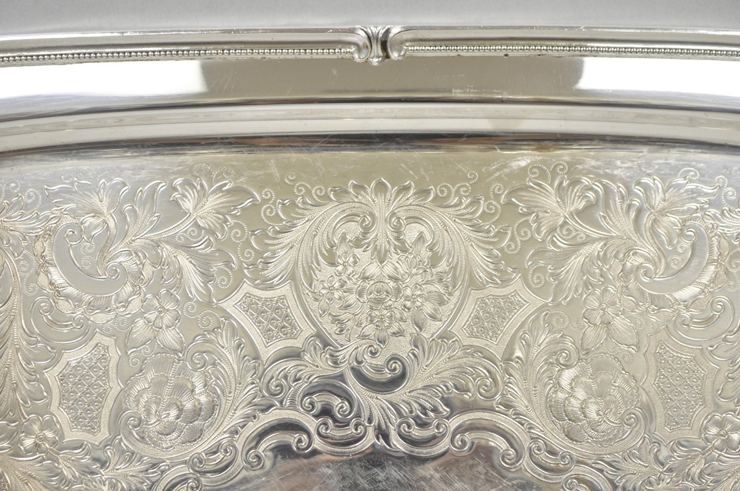 Vintage 1847 Rogers Bros "Remembrance" 9892 Silver Plated Serving Platter Tray