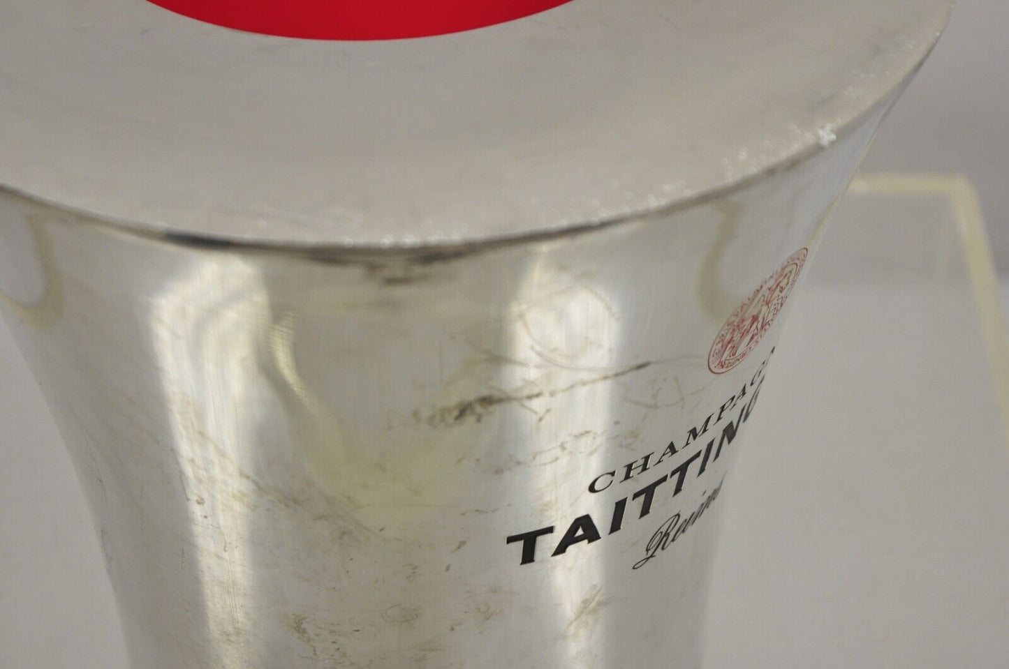 Taittinger Reims French Polished Aluminum Champagne Chiller Ice Bucket by Etain