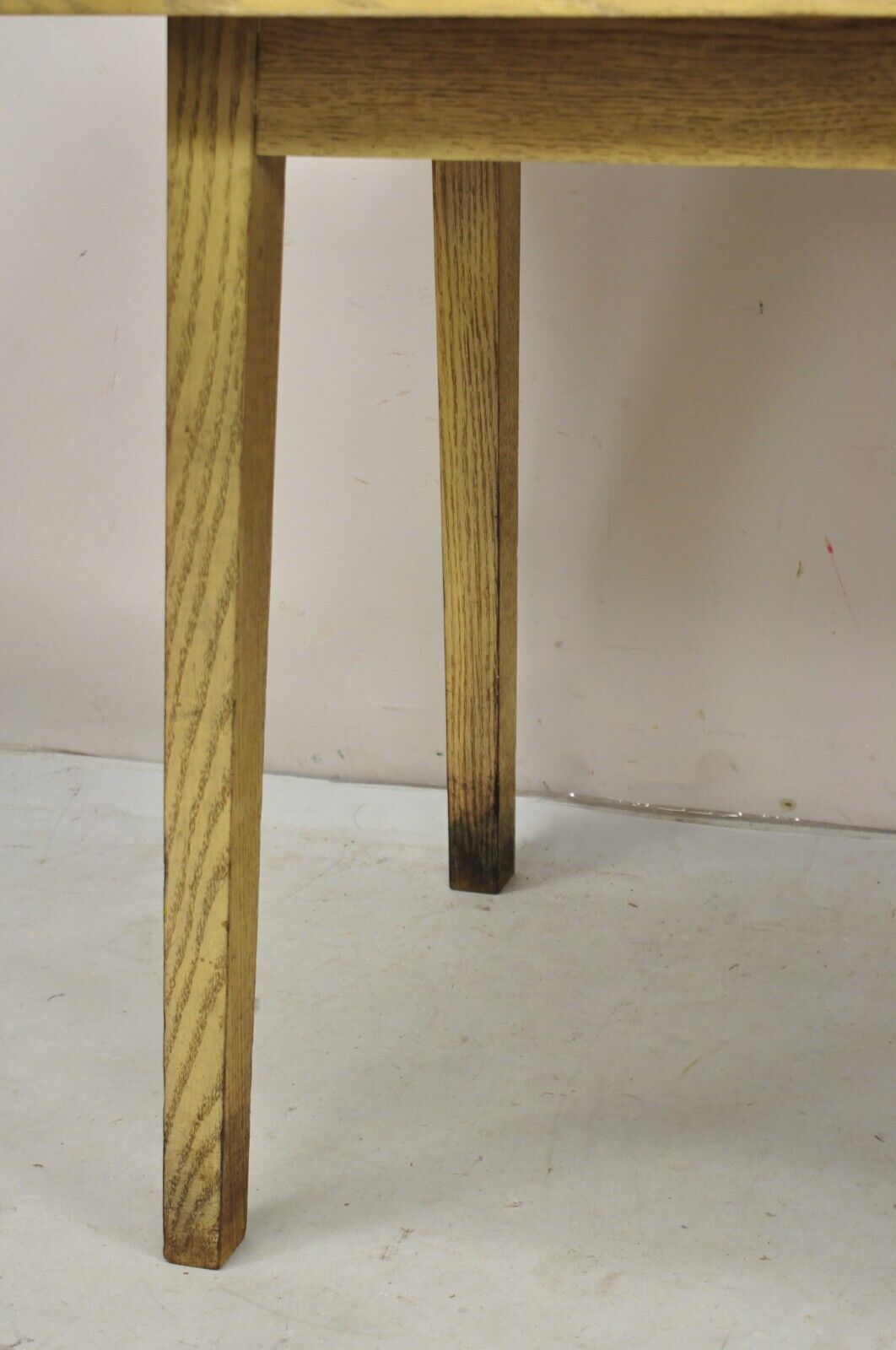 Vintage Mid Century Modern Bleached Mahogany Long Narrow Dining Potting Table