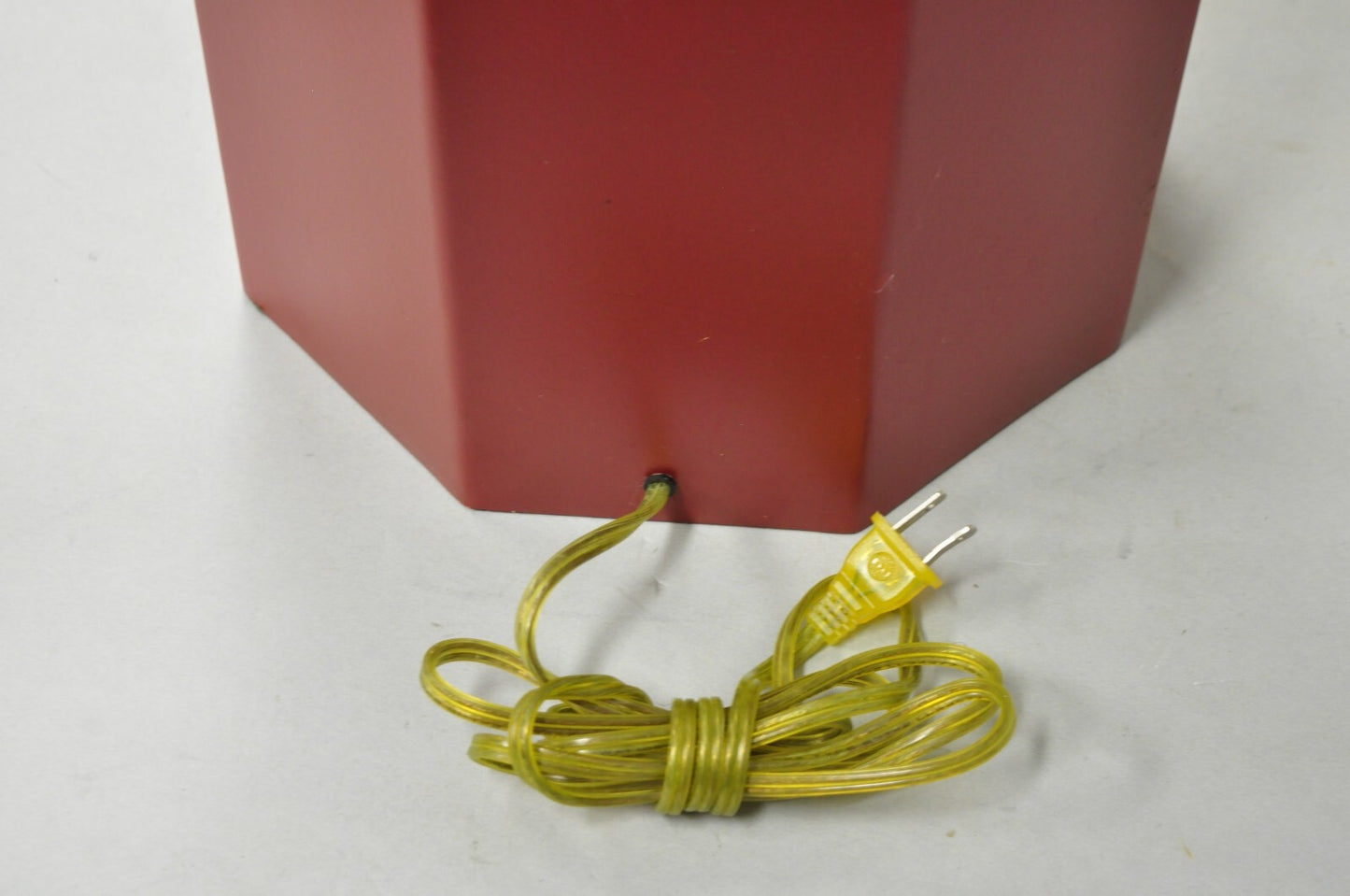 Vintage Chinoiserie Red Tole Metal Tea Canister Table Lamp by Vaughan Design Ltd