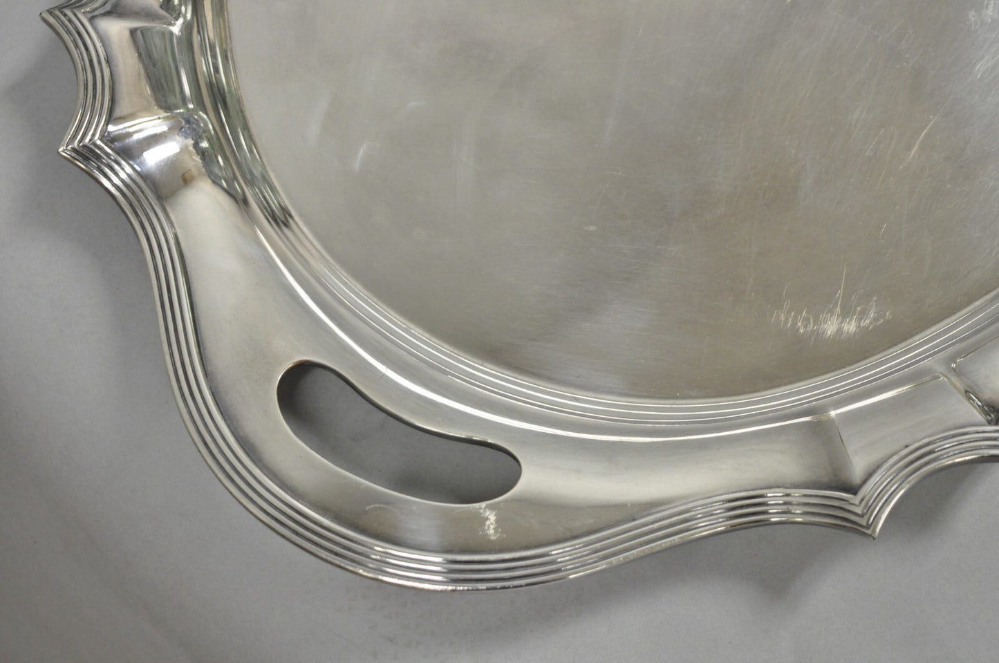 Antique Gorham Edwardian Silver Plate Serving Bar Tray Engraved to Reverend 1945