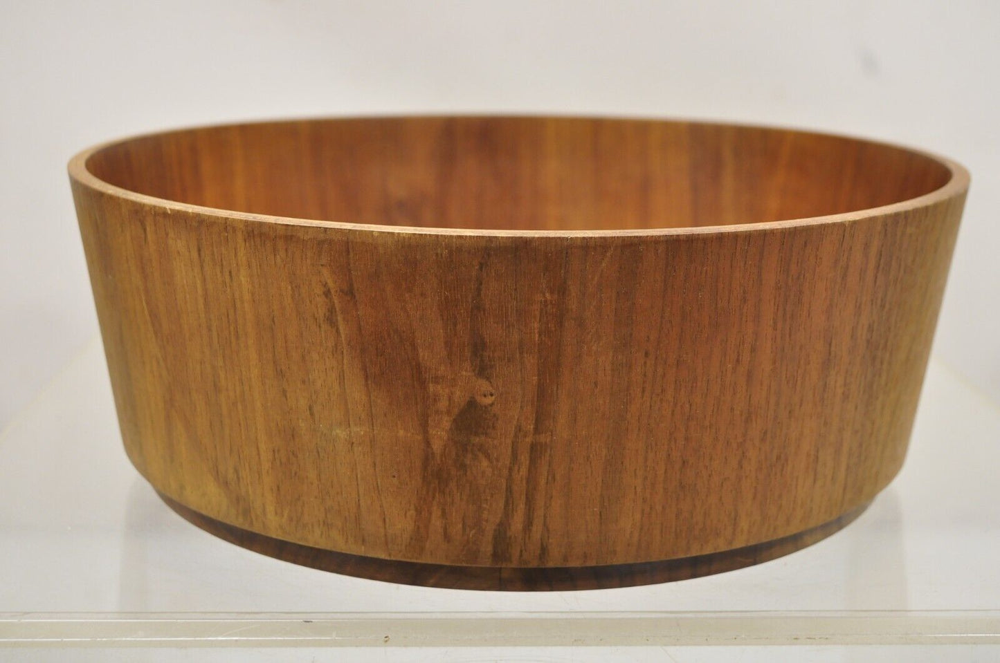 Vintage Gladmark Mid Century Danish Modern Staved Teak Salad Bowl Set