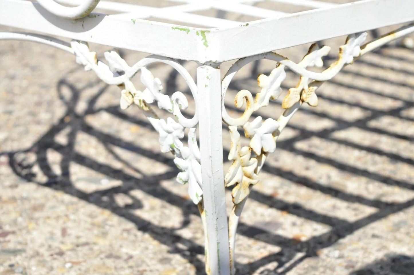 Vintage Woodard Chantilly Rose Wrought Iron 3 Seat Garden Patio Sunroom Sofa
