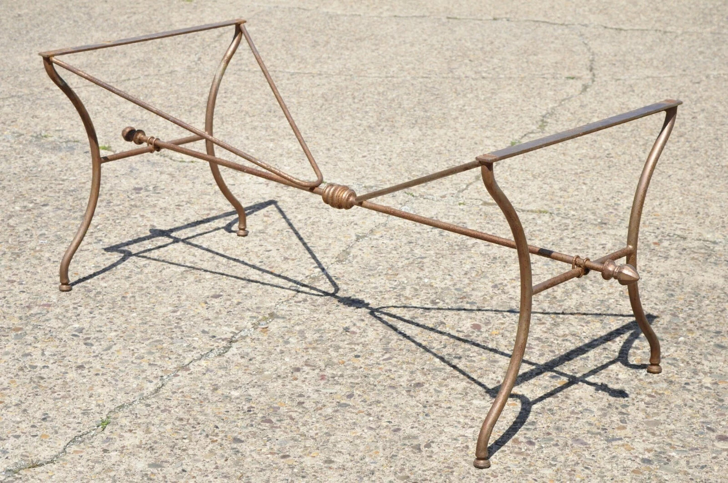 Vintage Italian Neoclassical Style Large Iron French Pastry Dining Table Base