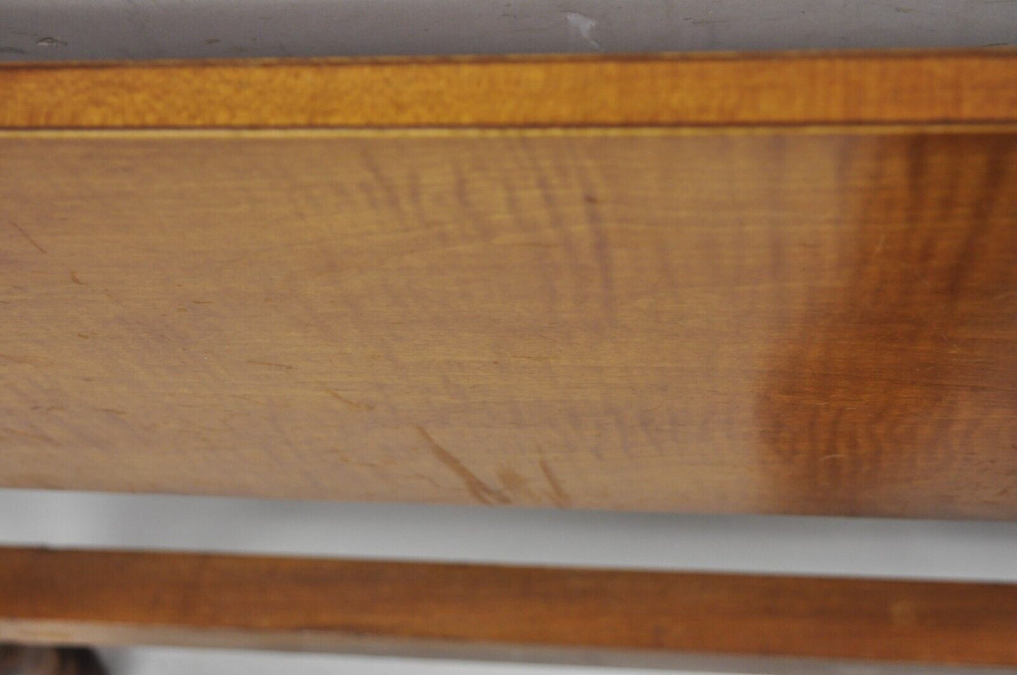 Antique American Federal Maple Wood Canopy Single Twin Poster Bed Frame