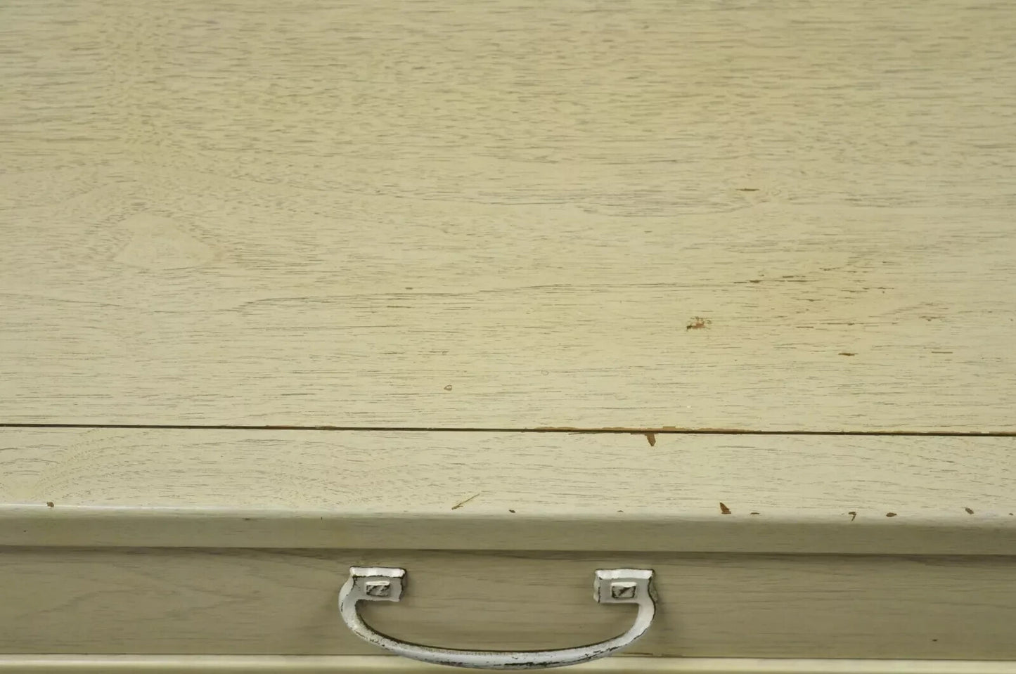 Vintage Sligh Mid Century Modern 4 Drawer Cerused Painted Bachelor Chest Dresser