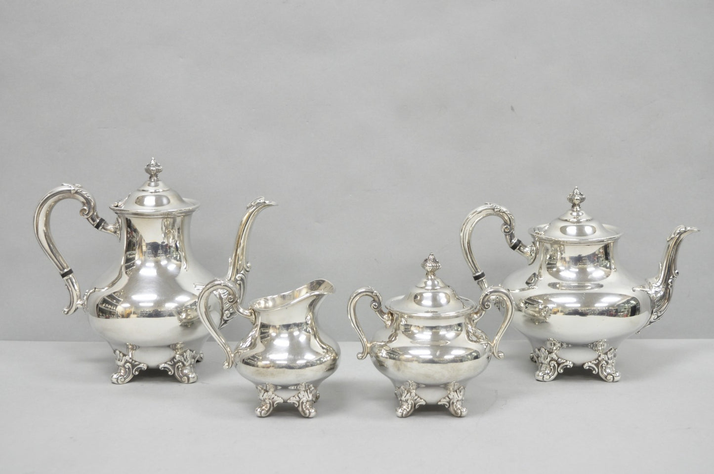 Vintage Reed & Barton Regent 5600 Silver Plated Tea Coffee Service - 4 Pc Set