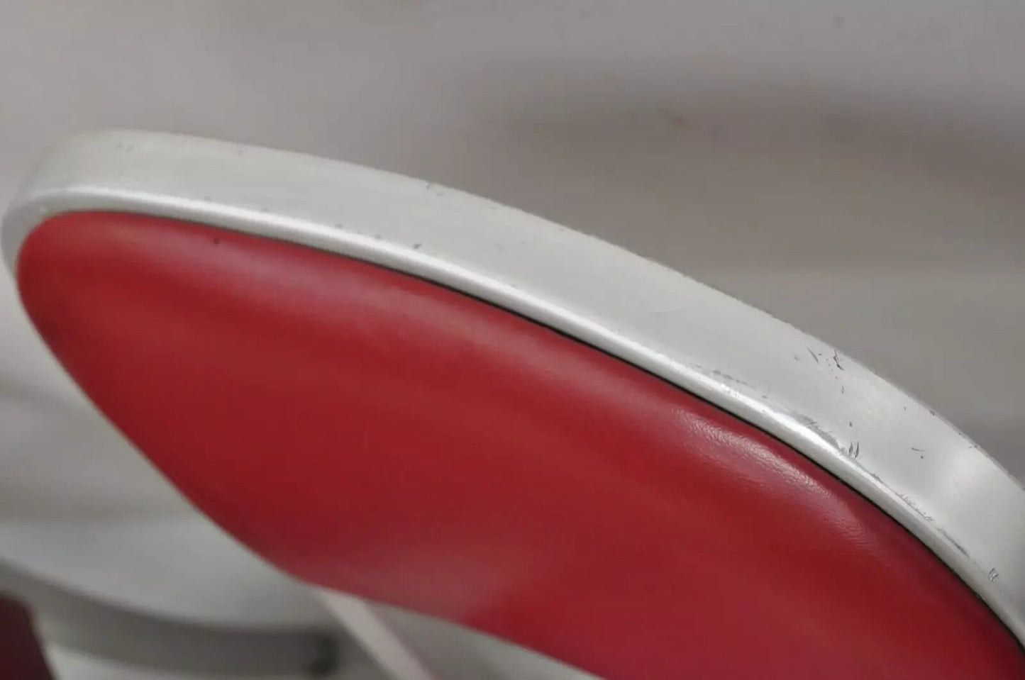 Vintage General Fireproofing GoodForm Aluminum Red Vinyl Side Chairs - a Pair