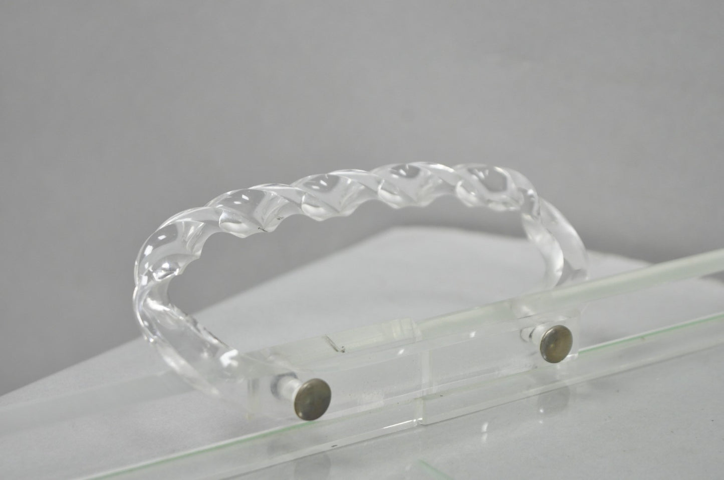 Vintage Mid Century Modern Dorothy Thorpe Style Etched Glass Bird Acrylic Tray