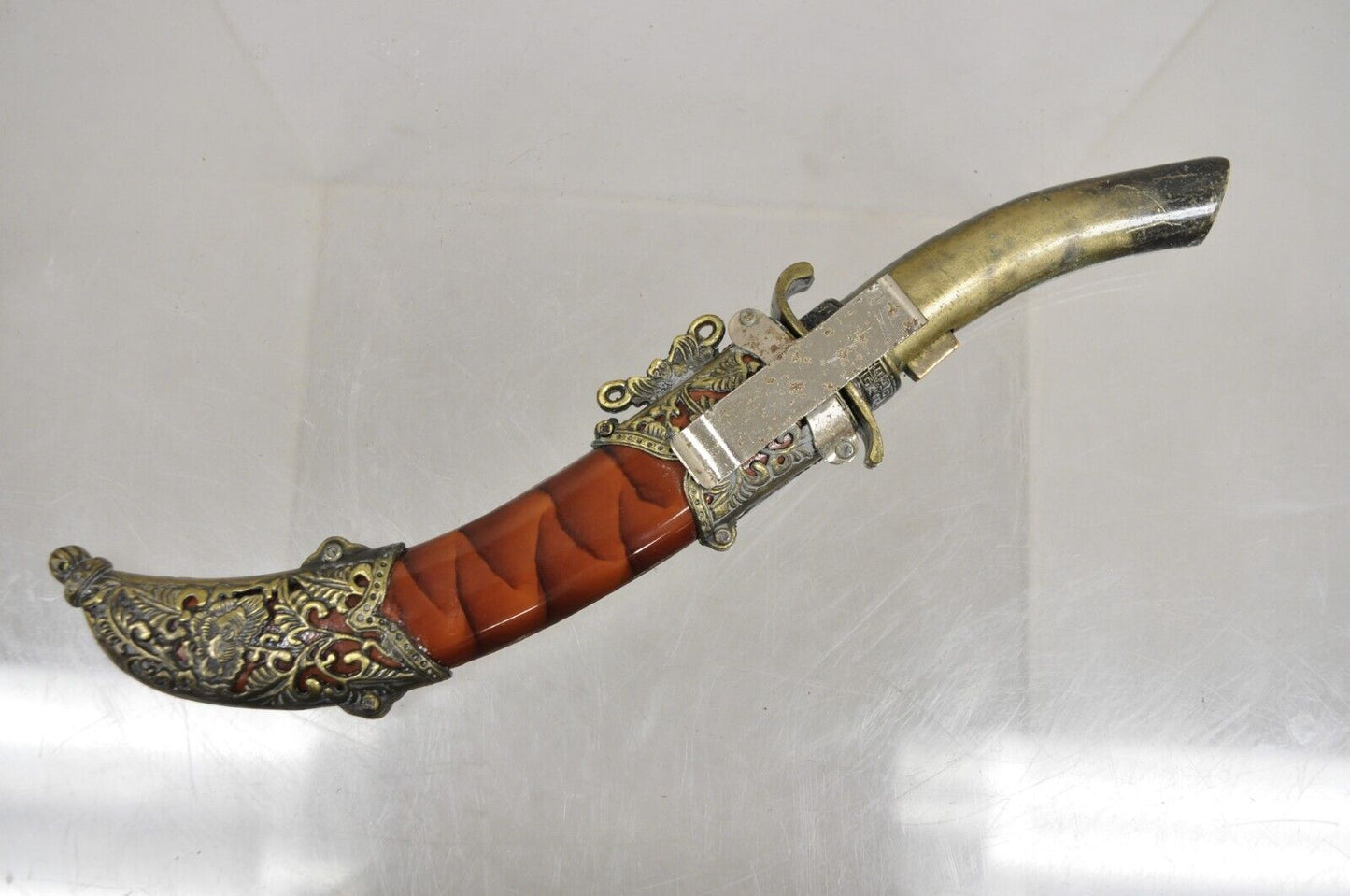 Decorative Persian Arab Decorative Metal Dagger Knife in Sheath