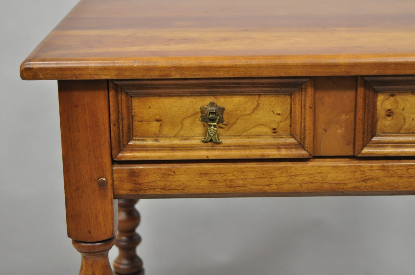 Antique L & J G Leopold Stickley Jacobean Cherry Wood One Drawer End Side Table