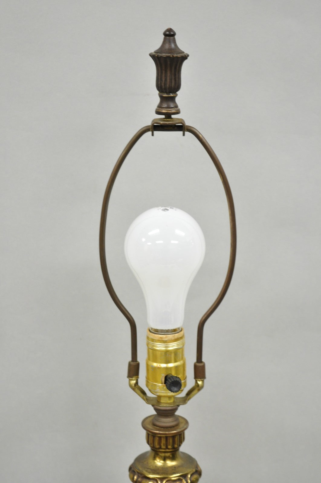 Vintage Italian Neoclassical Style Carved Alabaster Trophy Cup Urn Table Lamp