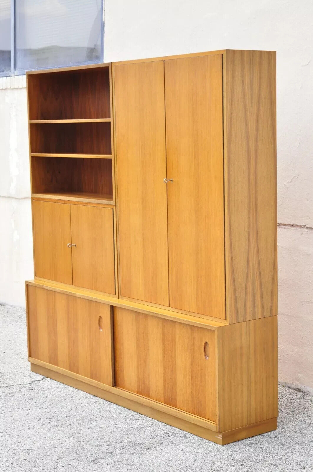 Georg Satink WK Mobel German Teak Wall Unit Credenza Cabinet Danish Modern