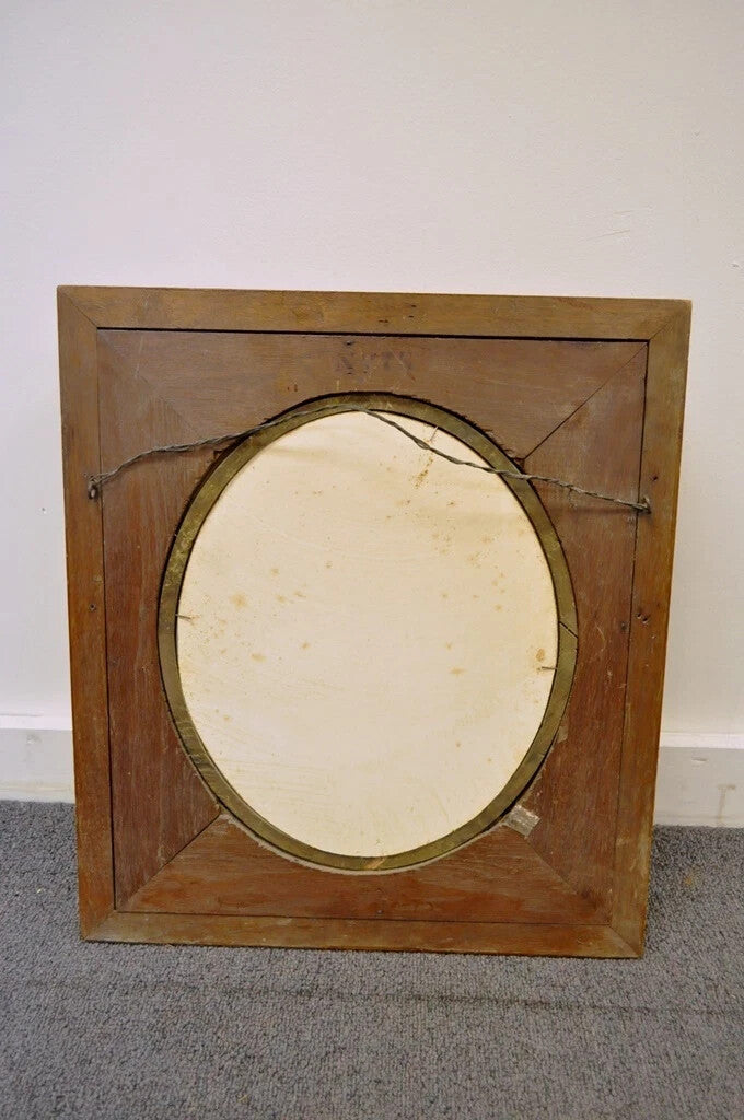 Antique Black Forest Victorian Faux Bois Carved Mahogany Gold Gilt Wall Mirror