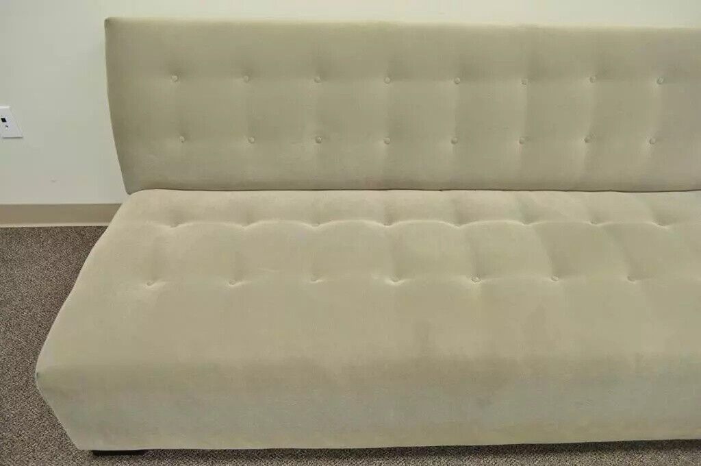 Crate & Barrel Mitchell Gold Modern Plus Armless Sofa Loveseat Couch 336-003T-20