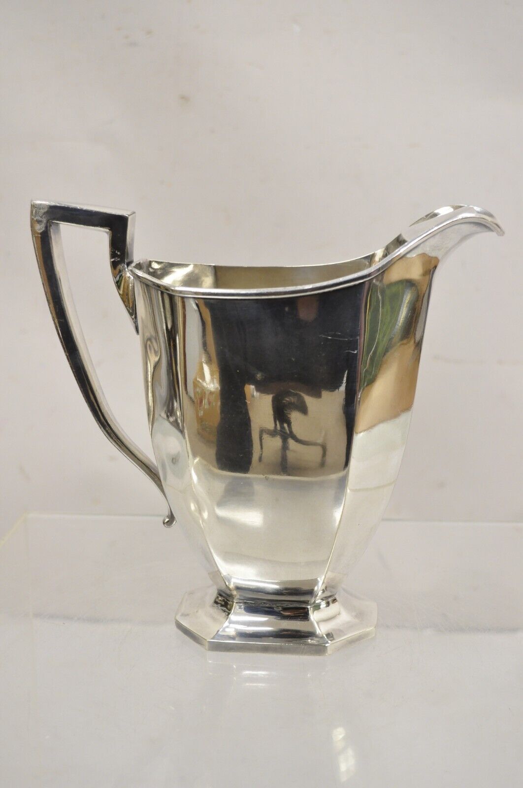 Vintage Sheffield USA Art Deco Silver Plated Water Pitcher