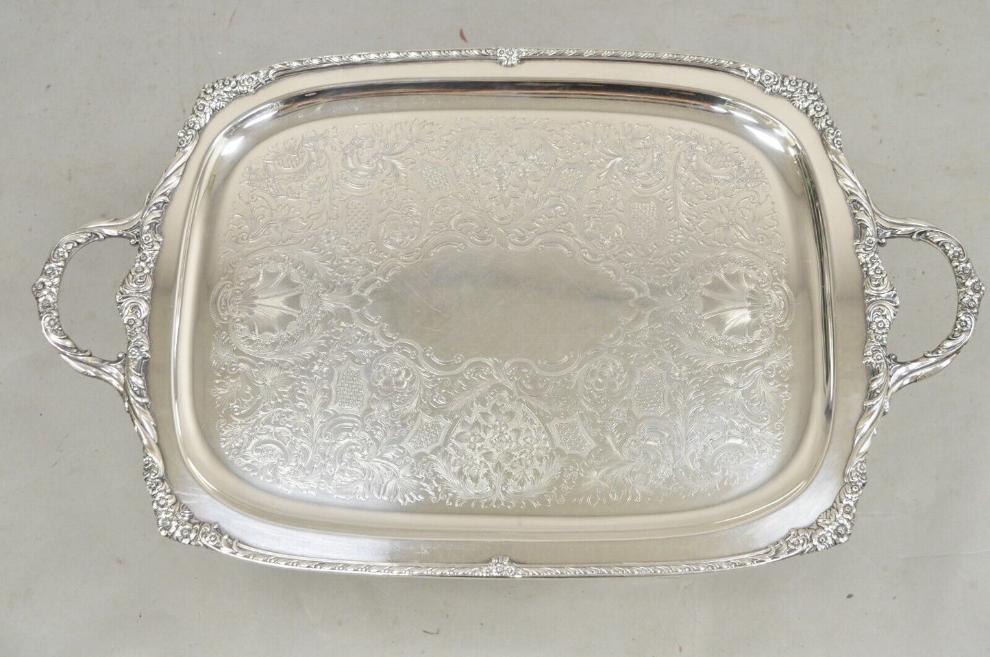 Rogers Bros. 1847 Heritage 9493 Large Silver Plated Serving Platter Tray