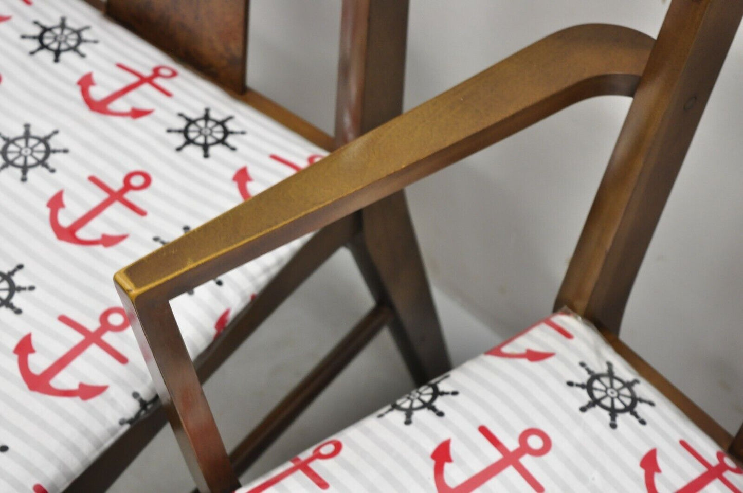 Vintage Mid Century Modern Walnut Dining Room Chairs - Set of 6