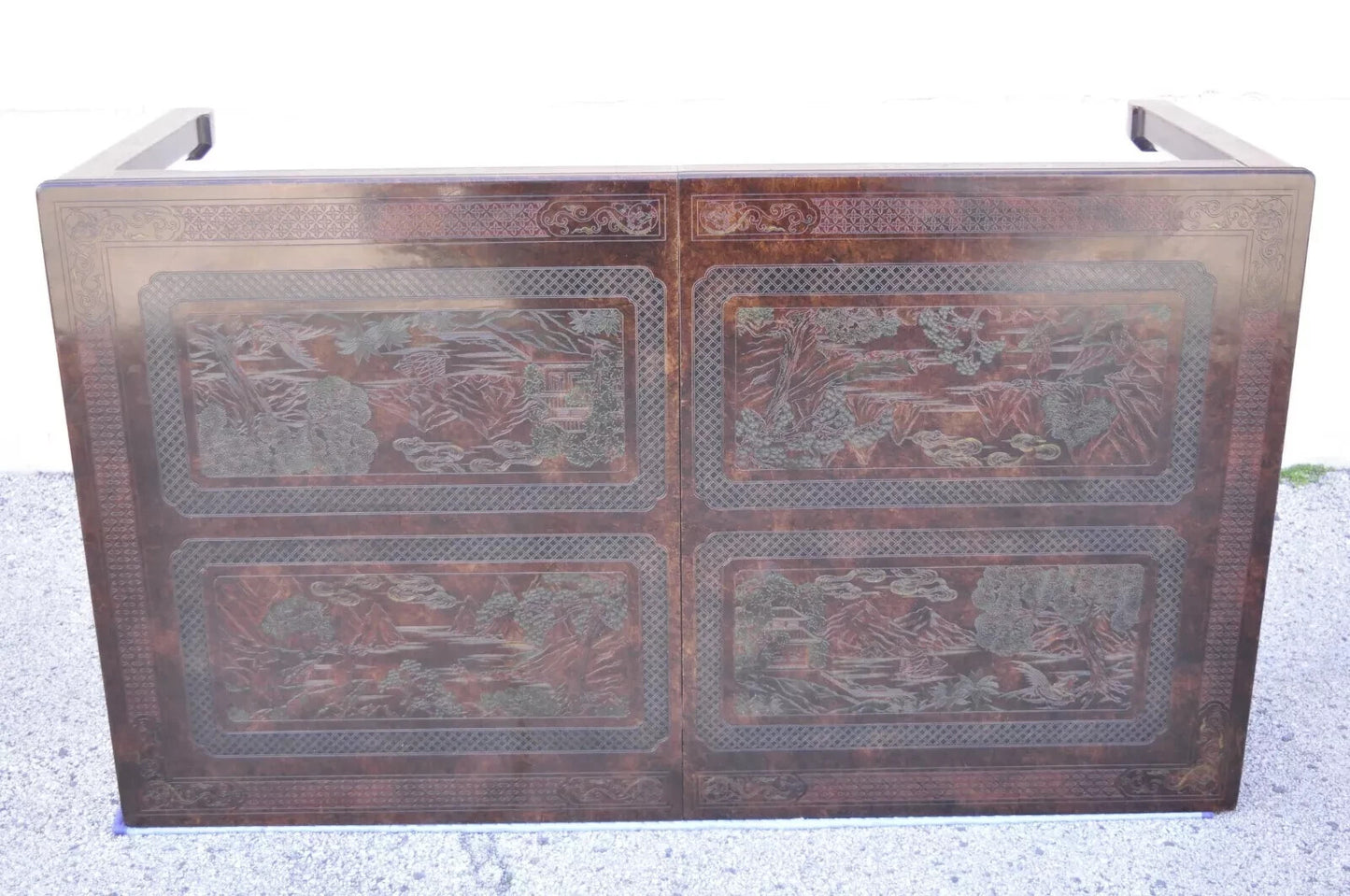 Mario Buatta for John Widdicomb Faux Tortoiseshell Chinoiserie Dining Table