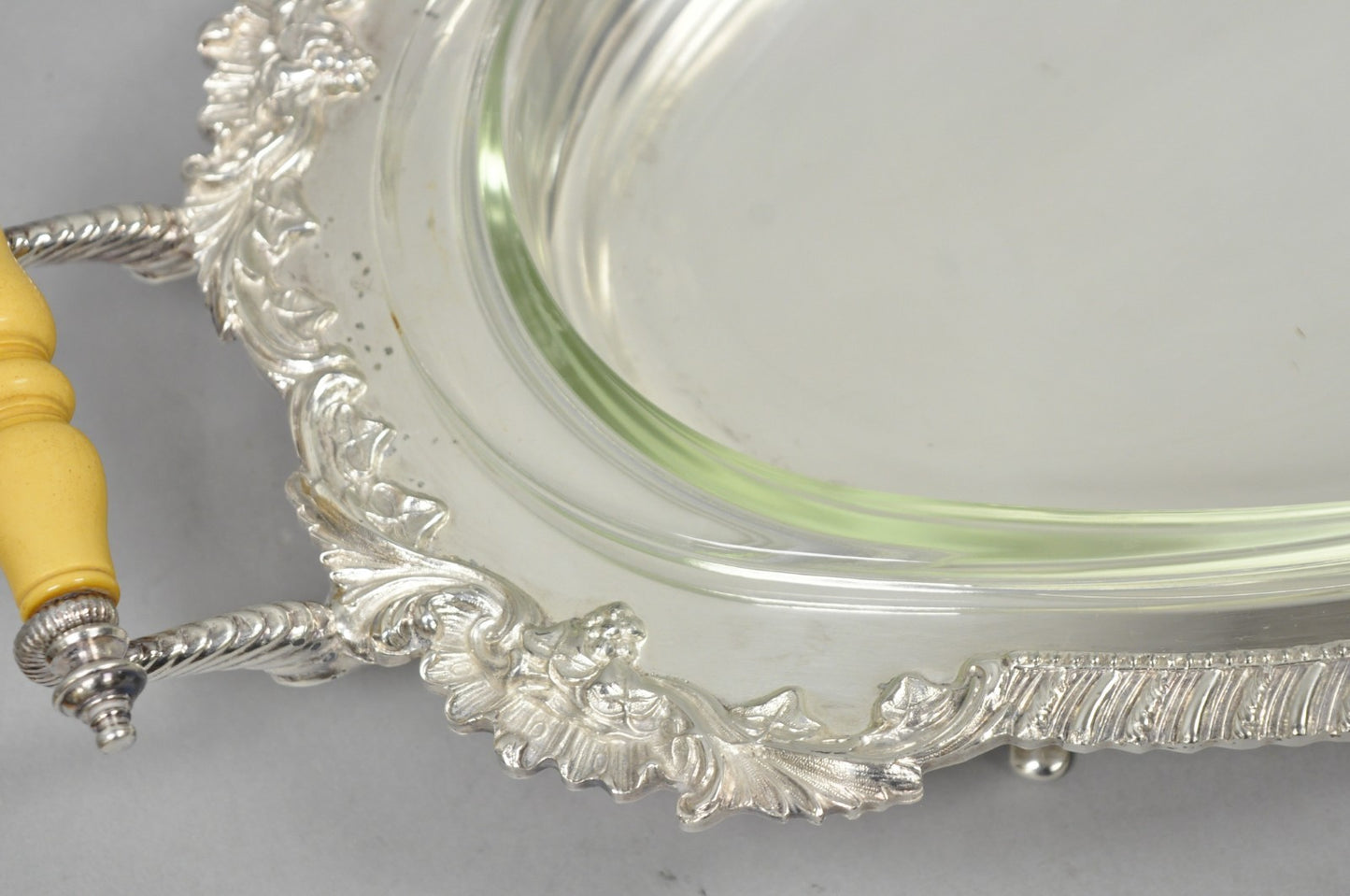 Antique Crown Silver Victorian Silver Plated Large Footed Serving Dish Platter
