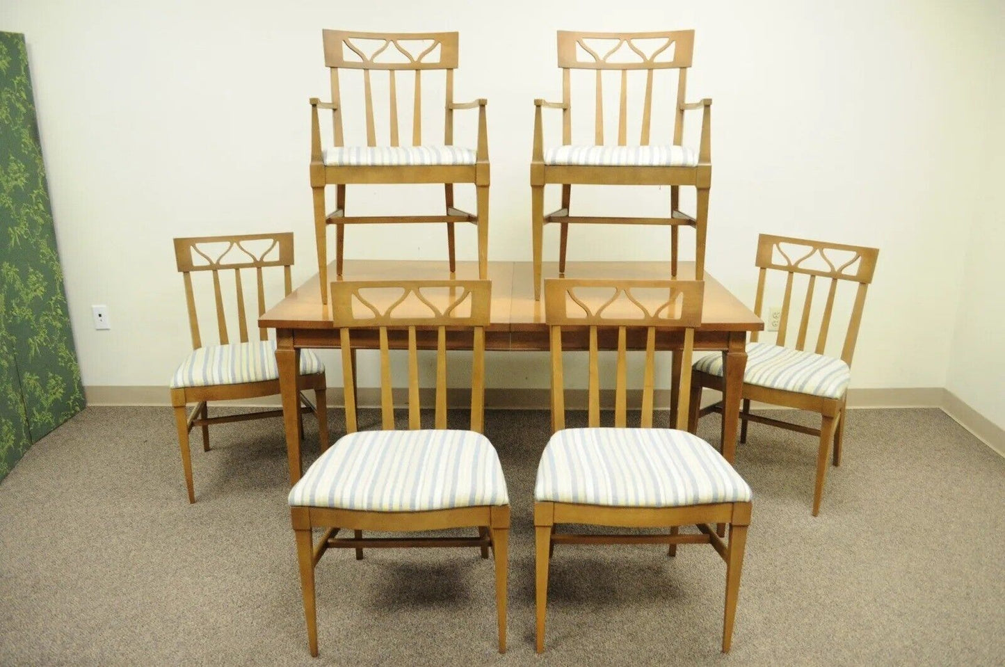 Vintage Mid Century Modern Broyhill Premier Walnut Invitation Dining Set - 10 Pc