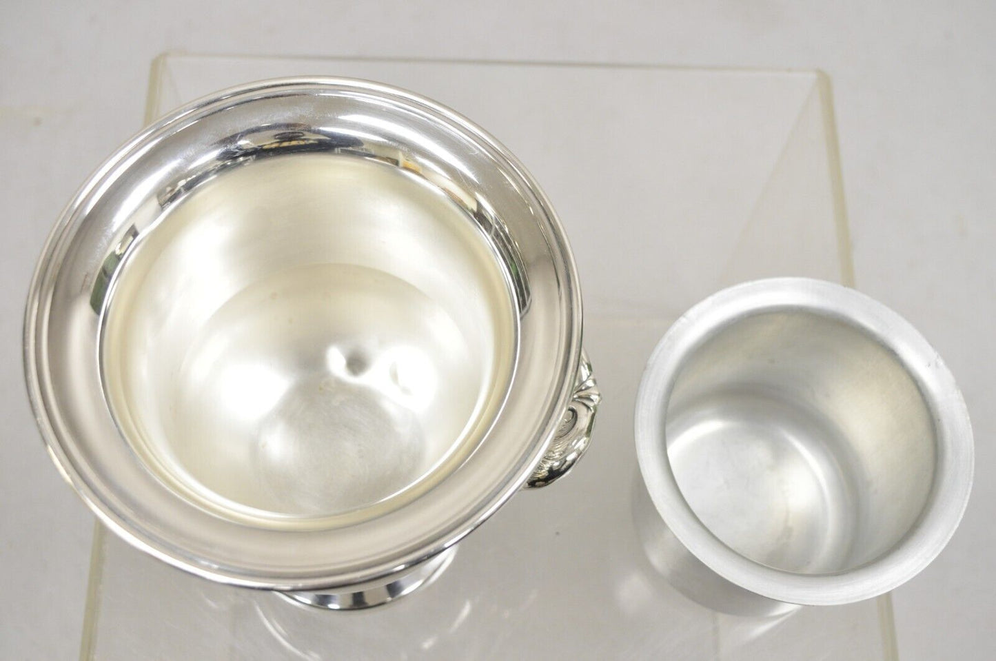 Sheffield USA Silver Plated Ornate Twin Handle Champagne Chiller Ice Bucket