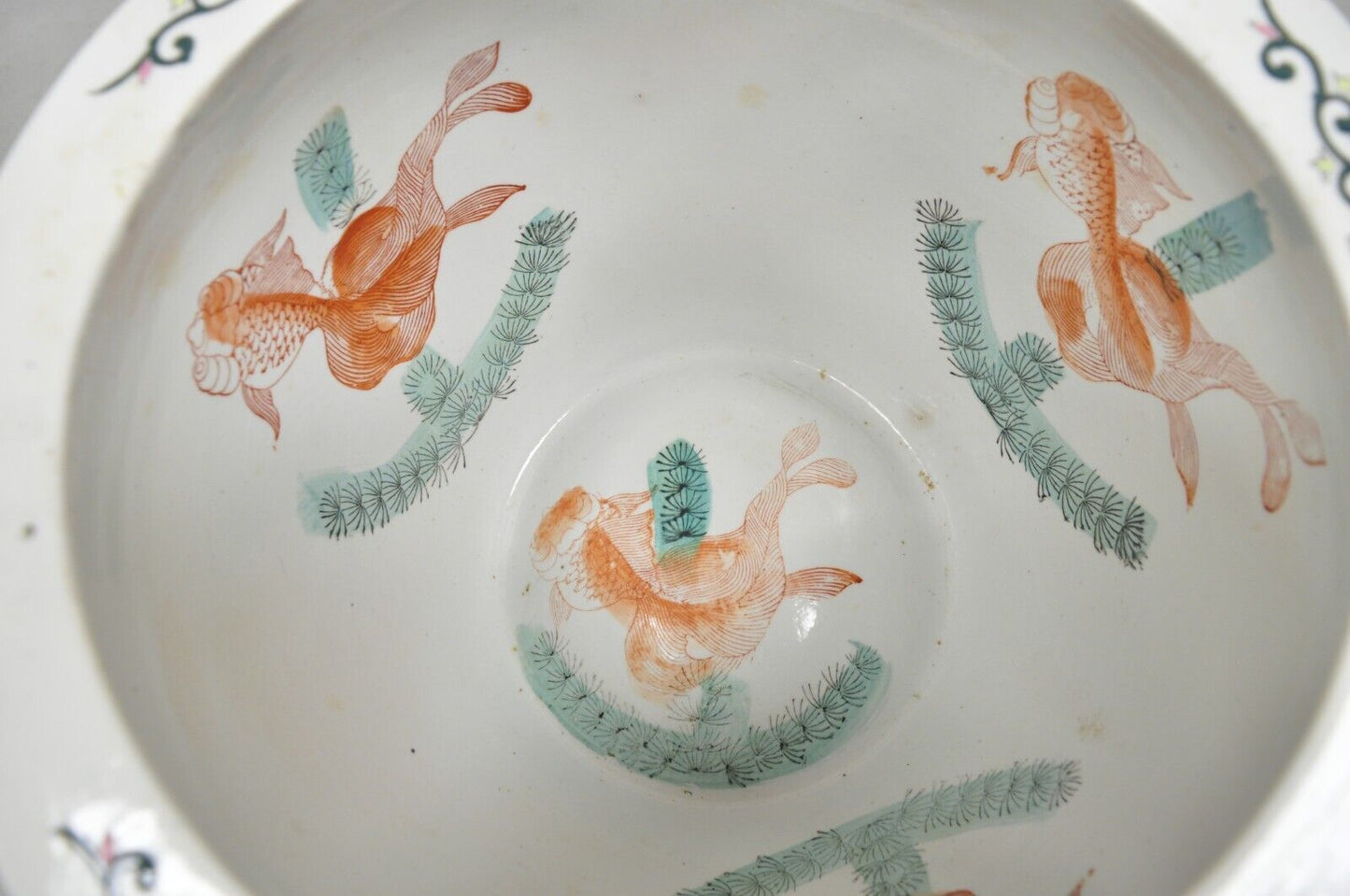 Vintage Japanese Porcelain African Wild Animal Jardiniere Cachepot Planter Pot