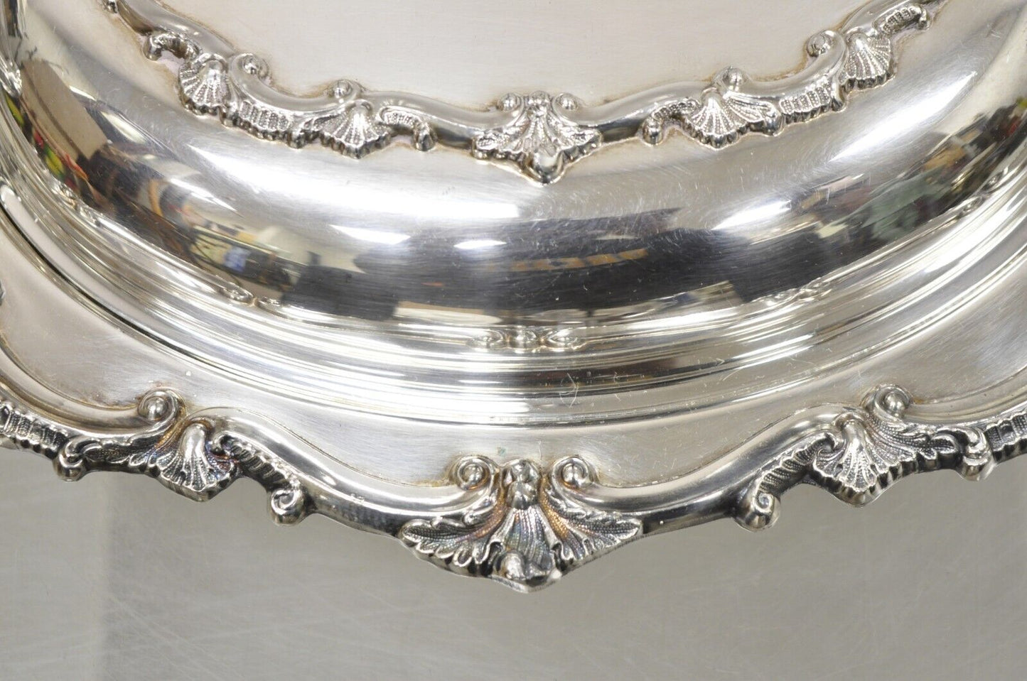 Victorian Style Silver Plated Lidded Ornate Serving Dish Bristol Silver by Poole