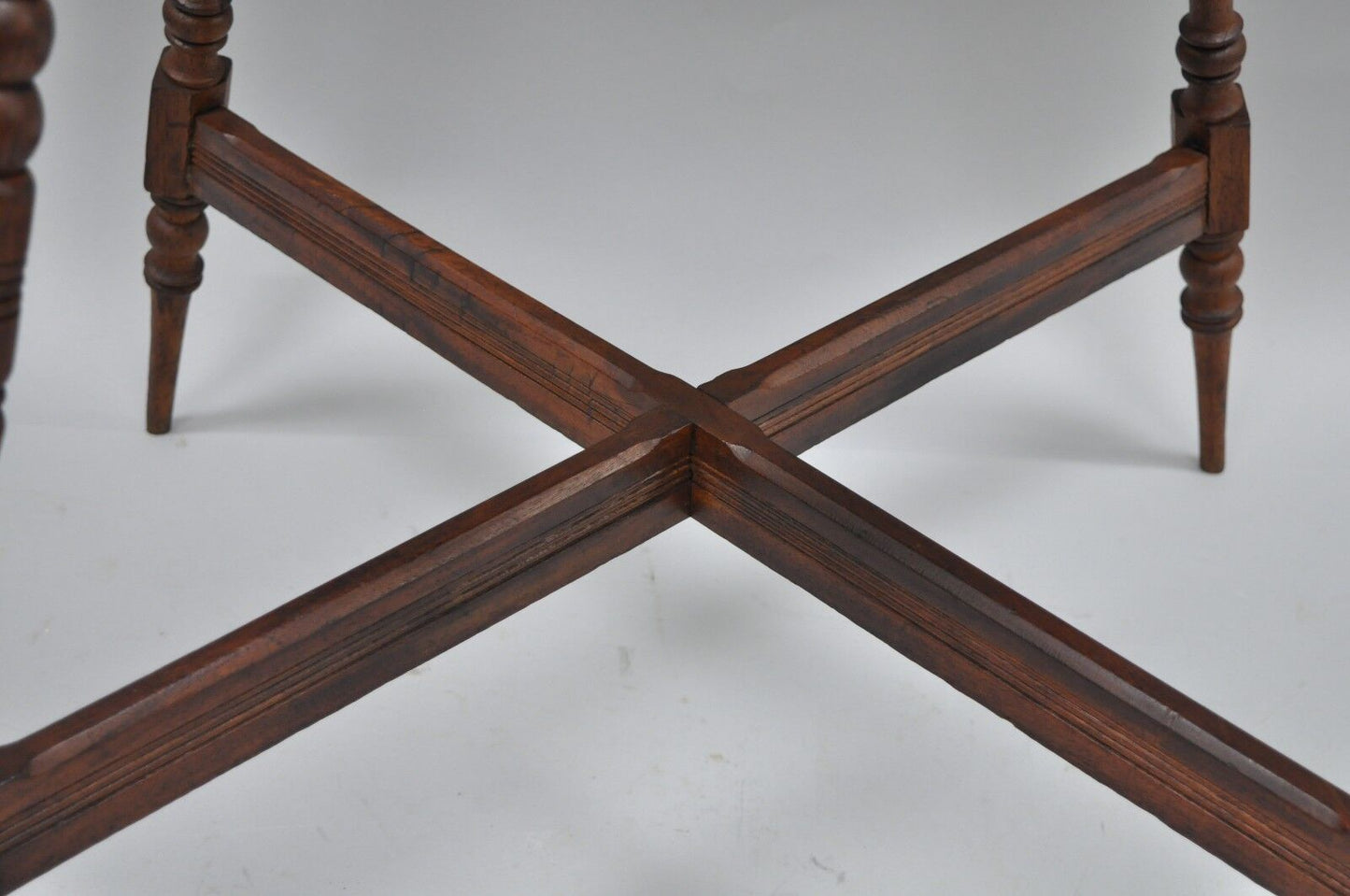 Antique Eastlake Victorian Turn Carved Spindle Leg Walnut Plant Stand Fern Table