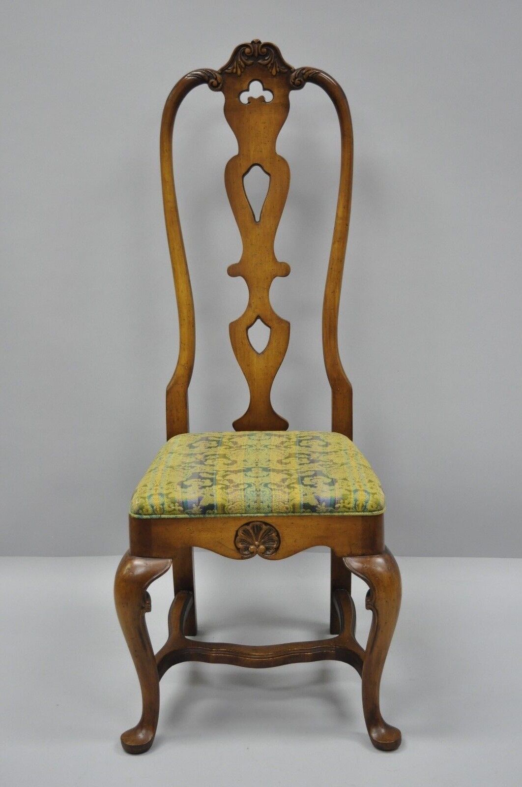 Italian Baroque Swedish Rococo Style High Back Dining Side Chairs - Set of 4