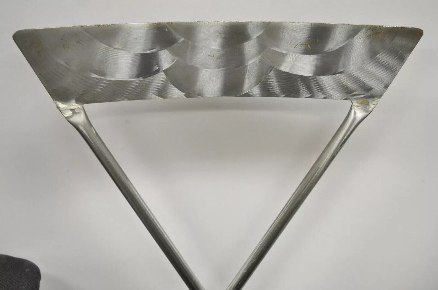 Shaver Howard Italian Modernist Brushed Steel Metal Dining Chairs - Set of 4