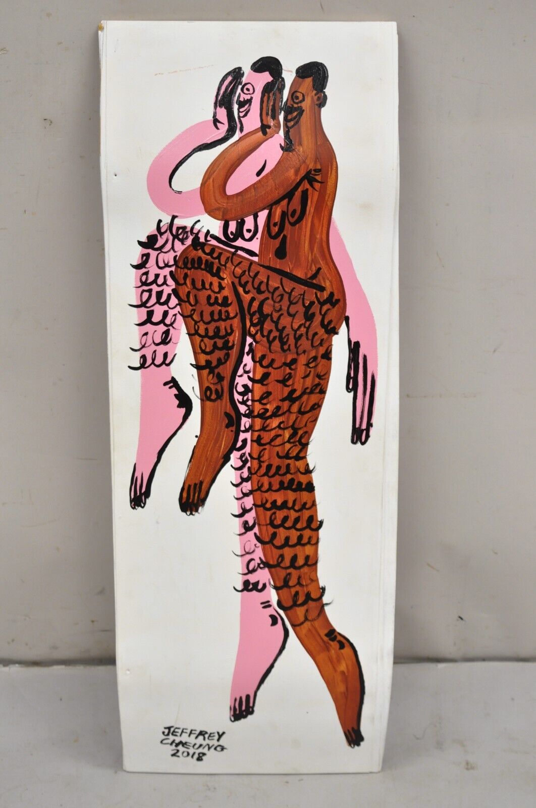 Jeffrey Cheung "In Unity" 2018 Modern Hand Painted Skateboard Deck Wall Art