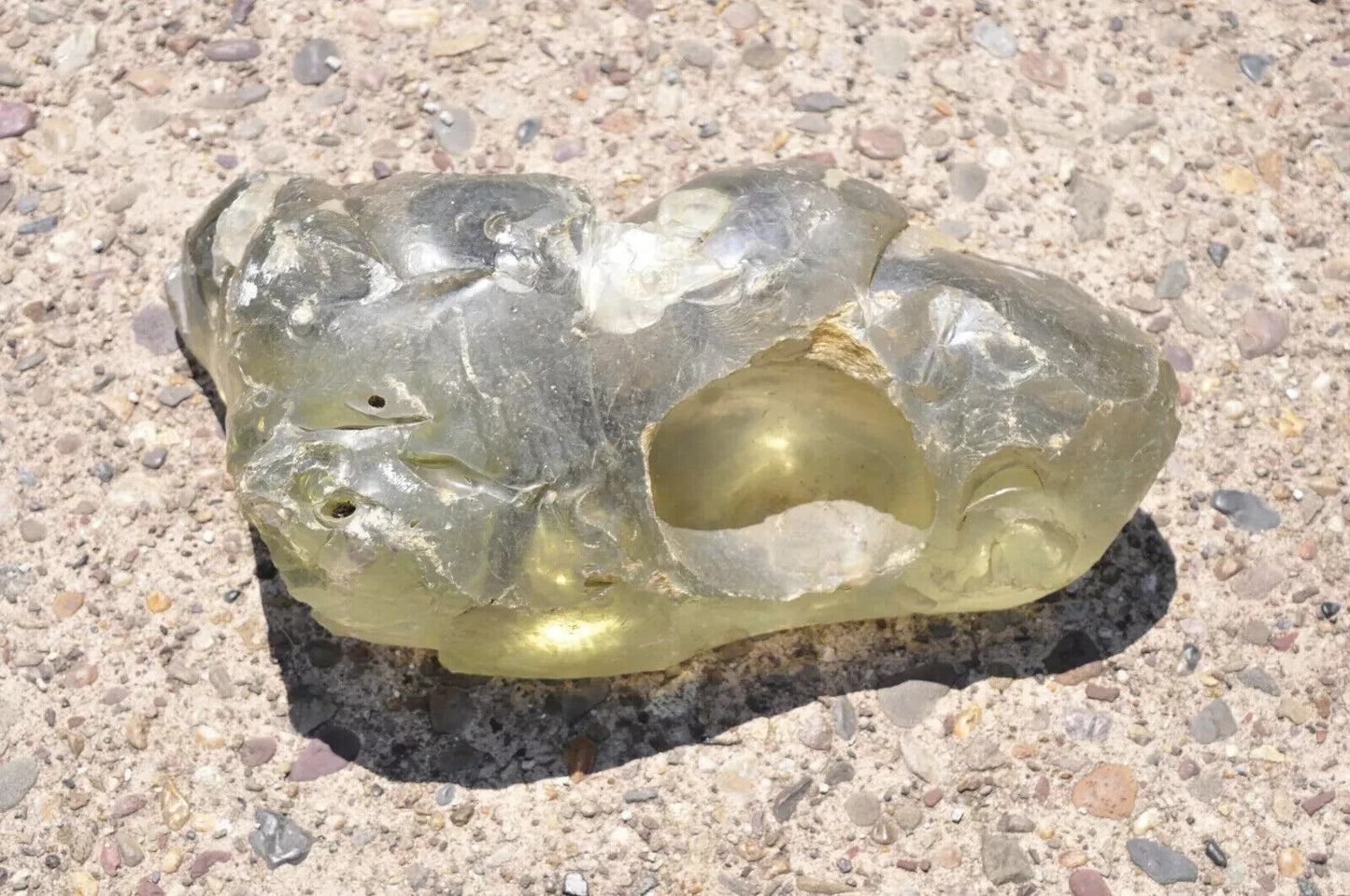Large Slag Glass Green Chunk Natural Specimen Rock 45 Pound Stone Garden Element