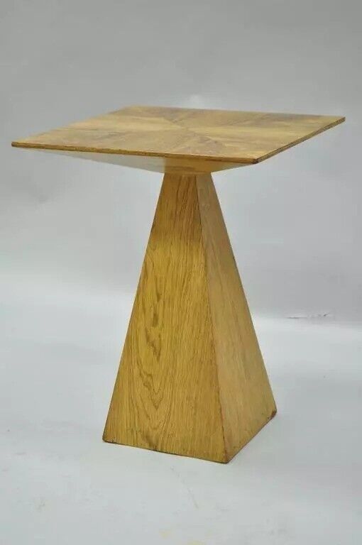 Harvey Probber attr. Mid-Century Modern Wenge Wood Pyramid Occasional Side Table