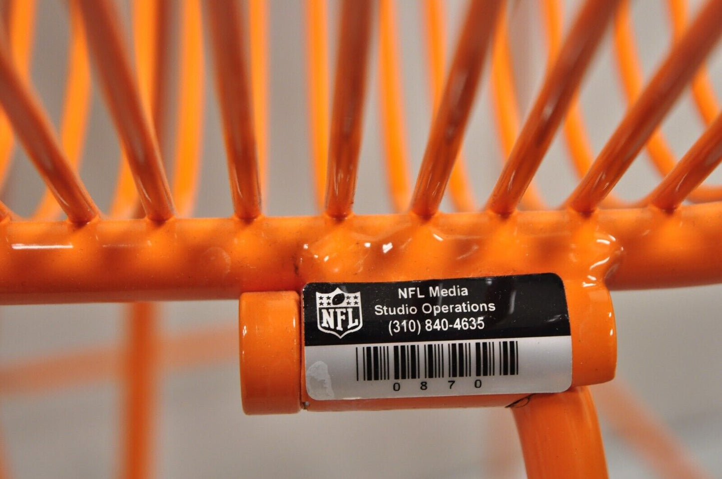 Bend Goods Orange Lucy Stools Wire Metal Frame Barstool from NFL - Set of 4