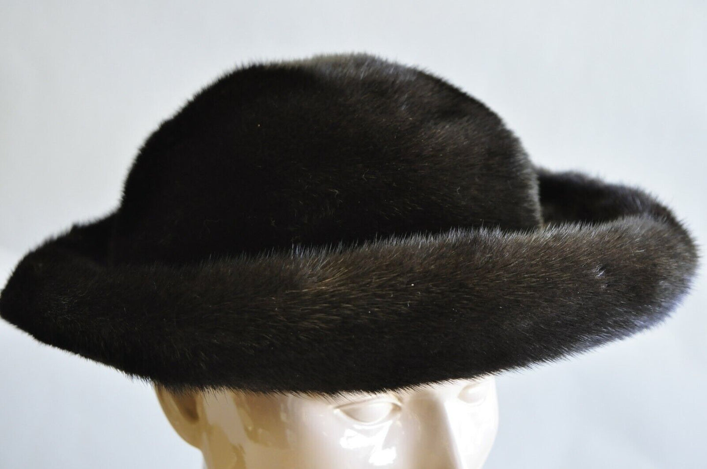 Vintage Severyn Fur Salon Brown Mink Fur Church Derby Ladies Winter Hat