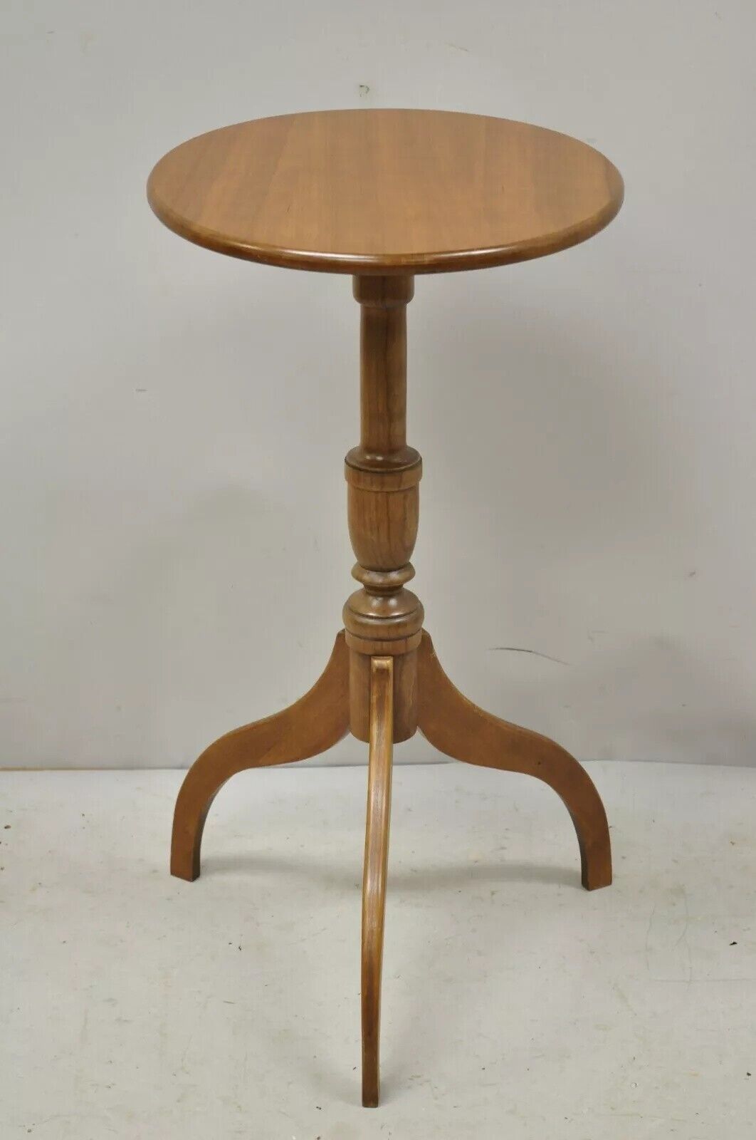 Sheraton Federal Style Solid Cherry Wood Oval Tilt Top Tea Table by Norm Baylis