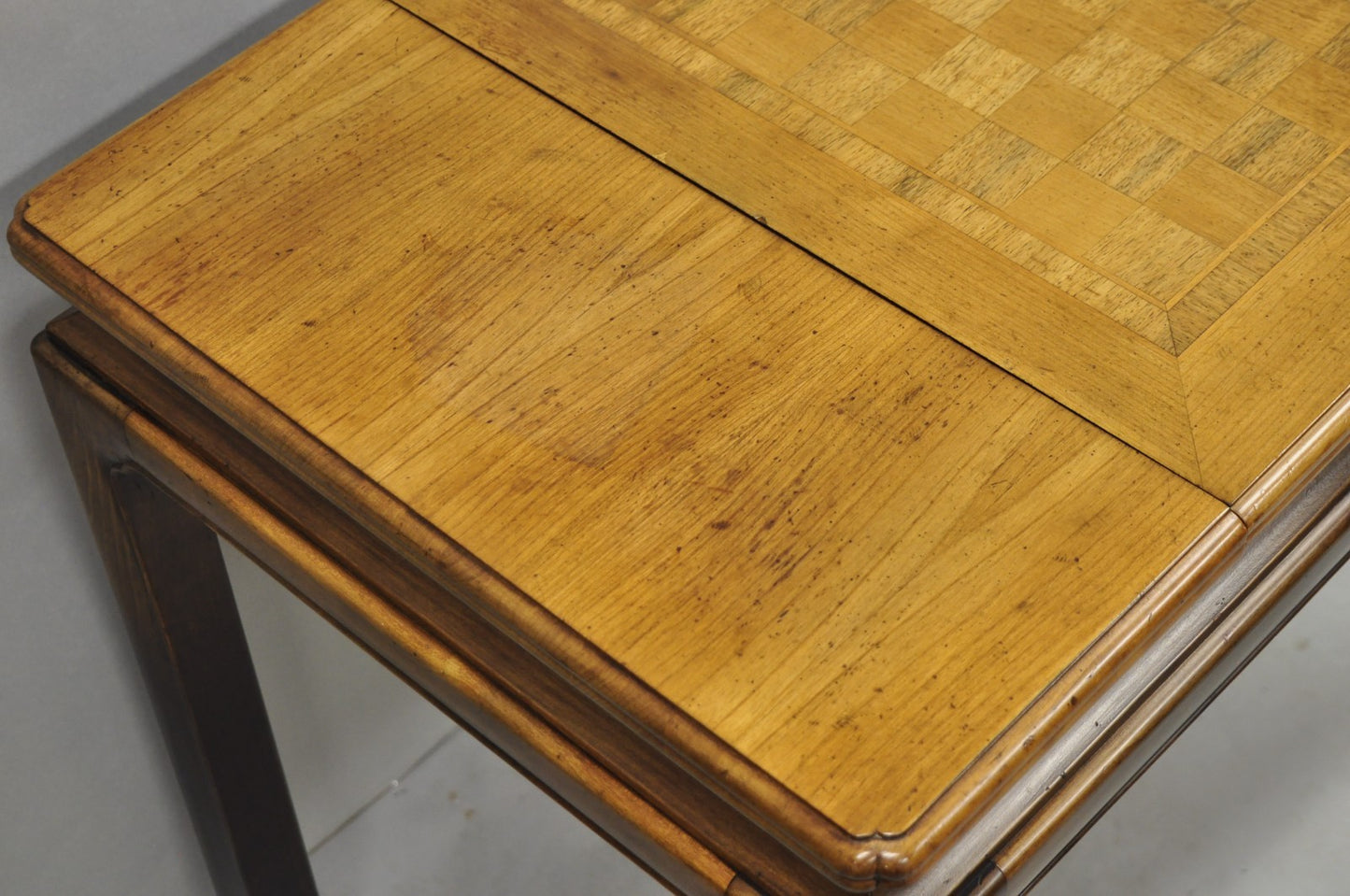 Vintage John Widdicomb Mid Century Modern Campaign Style Chess Game Table