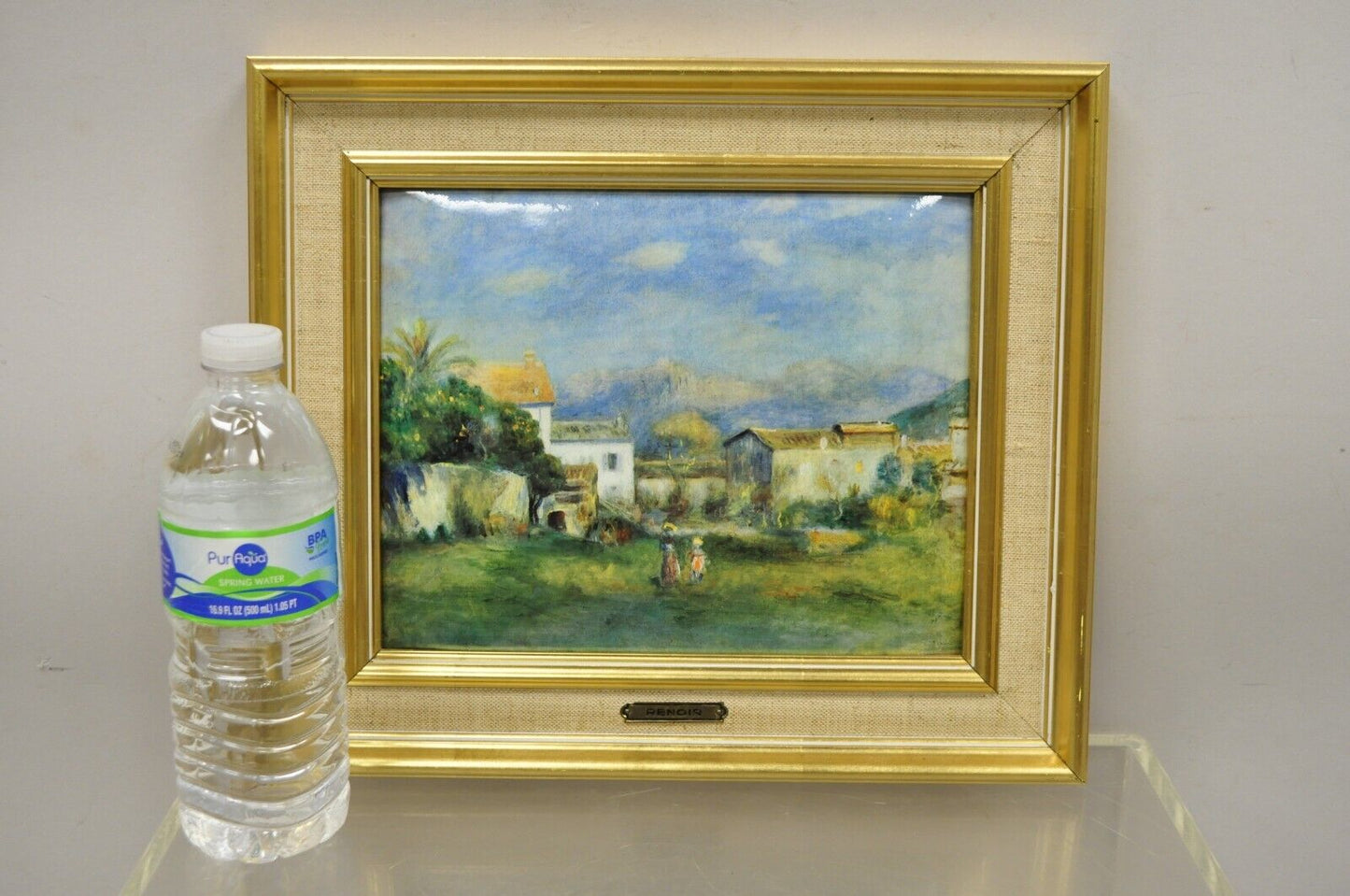 Helca Martele A La Main Hammered Enamel Painting Renoir Vue de Cagnes