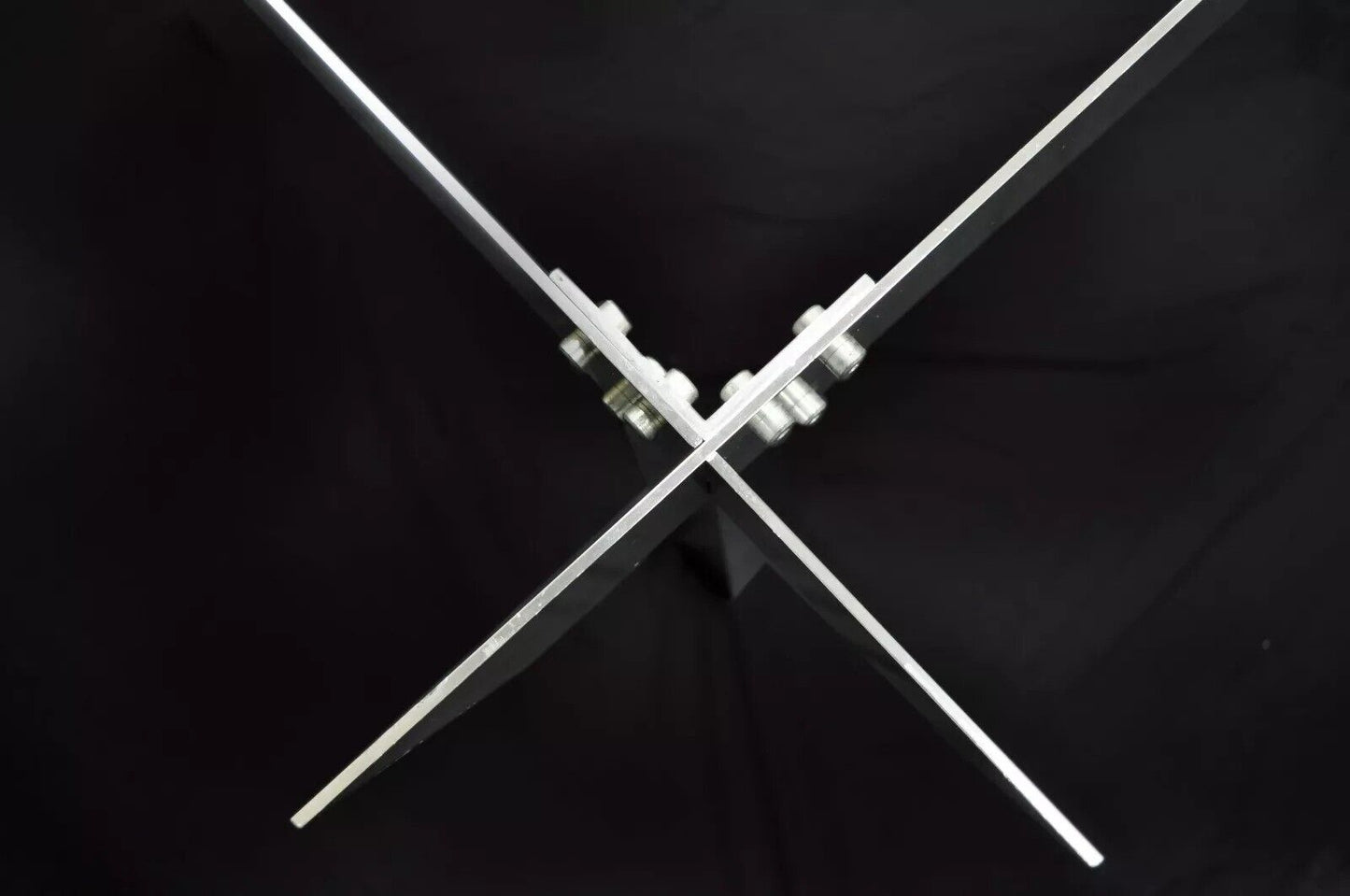 Mid Century Modern "Ginsu Knife" Aluminum Metal Square Glass Dining Table
