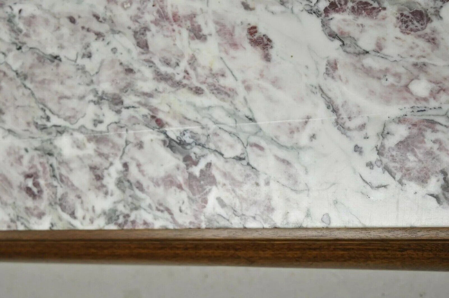 Vintage Hollywood Regency Georgian Mahogany Saber Leg Marble Top Coffee Table